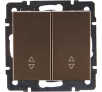 2-й проходной выключатель Lezard RAIN цвет бронза, матовый 703-3188-106