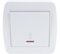 Выключатель с подсветкой Lezard DEMET проходной, белый 711-0200-114