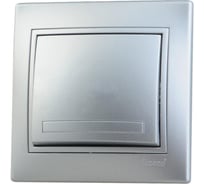 Выключатель Lezard MIRA серый металлик, со вставкой 701-1010-100