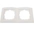 2-ая вертикальная рамка Lezard DERIY жемчужно-белая, металлик 702-3000-152 1
