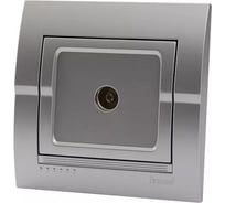 Розетка ТВ Lezard DERIY проходная, серебристый металлик 702-2828-129