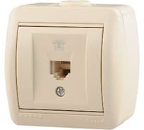 Телефонная розетка Lezard NATA евро, крем 710-0300-137