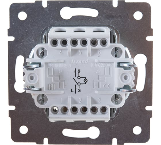 Выключатель с подсветкой Lezard RAIN цвет бронза, матовый 703-3188-111