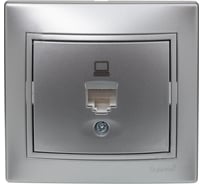Компьютерная розетка Lezard MIRA серый металлик, со вставкой 701-1010-139