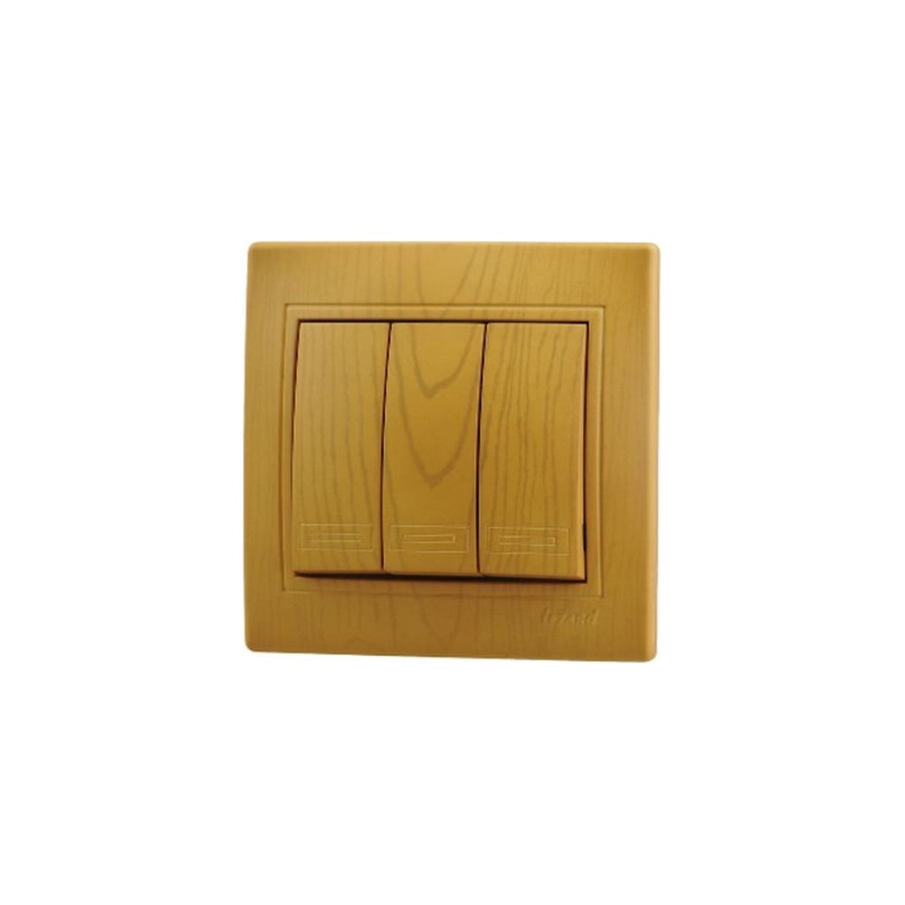 Тройной выключатель Lezard MIRA ольха 701-0701-109 - выгодная цена ...