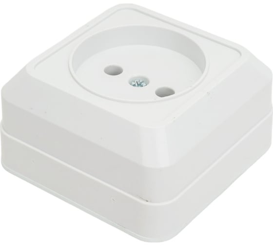 Одинарная розетка IN HOME BOLLETO белая накладная 7022 4680005959785