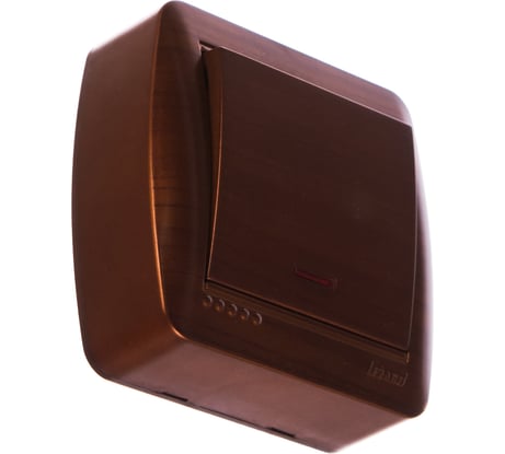 Выключатель с подсветкой Lezard DEMET махагон 711-0500-111