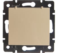 Розетка Lezard KARINA с заземлением, с крышкой, ПБТ, кремовый 707-0388-123B