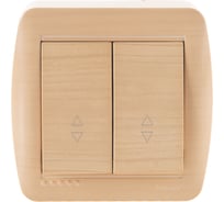 Проходной двойной выключатель Lezard DEMET ясень 711-4700-106
