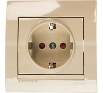 Розетка Lezard DERIY с защитой от детей, кремовый 702-0303-124B