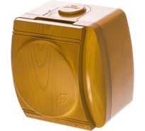 Розетка Lezard NATA с заземлением, с крышкой, керамика, ольха 710-0700-123