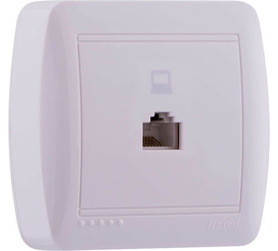 Розетка Lezard, DEMET. компьютерная, белый, 711-0200-139 1