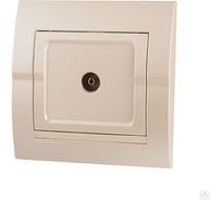 Розетка Lezard, DERIY, ТВ, оконечная, жемчужно-белая, металлик, 702-3030-130