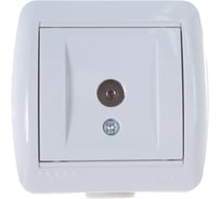 Розетка ТВ Lezard NATA проходная, белый 710-0200-129