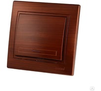 Выключатель Lezard, MIRA, с подсветкой, махагон, 701-0505-111
