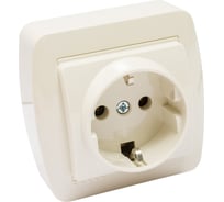 Розетка Lezard DEMET с заземлением, кремовый 711-0300-122