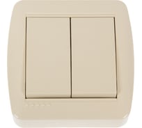 Двойной выключатель Lezard DEMET кремовый 711-0300-101