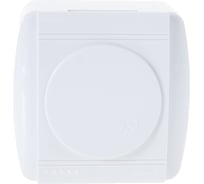 Розетка с крышкой Lezard DEMET с заземлением, белый 711-0200-123