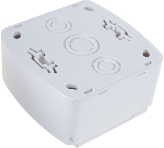 Розетка с крышкой Lezard DEMET с заземлением, белый 711-0200-123