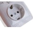 Розетка с крышкой Lezard DEMET с заземлением, белый 711-0200-123 3
