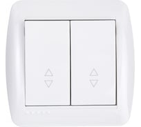 Двойной выключатель Lezard DEMET проходной, белый 711-0200-106