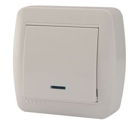 Выключатель Lezard DEMET с подсветкой, белый 711-0200-111