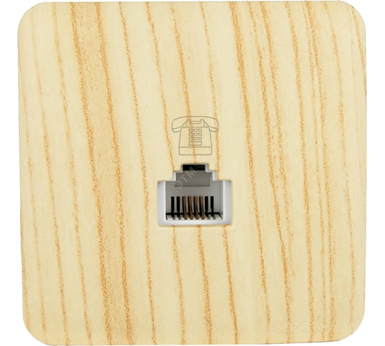 Телефонная розетка Lezard VIOLA евро, белёный дуб 751-5200-137