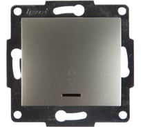 Проходной выключатель с подсветкой Lezard KARINA матовое серебро 707-4388-114