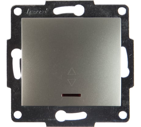 Проходной выключатель с подсветкой Lezard KARINA матовое серебро 707-4388-114