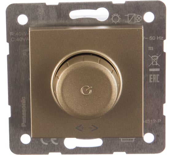 Диммер Panasonic МОДУЛЬ 40-400W бронза Karre Plus 54835 WKTT0525-2BR-RES