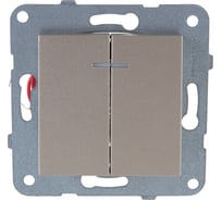 Выключатель Panasonic МОДУЛЬ 2кл с подсветкой бронза Karre Plus 54847 WKTT0010-2BR