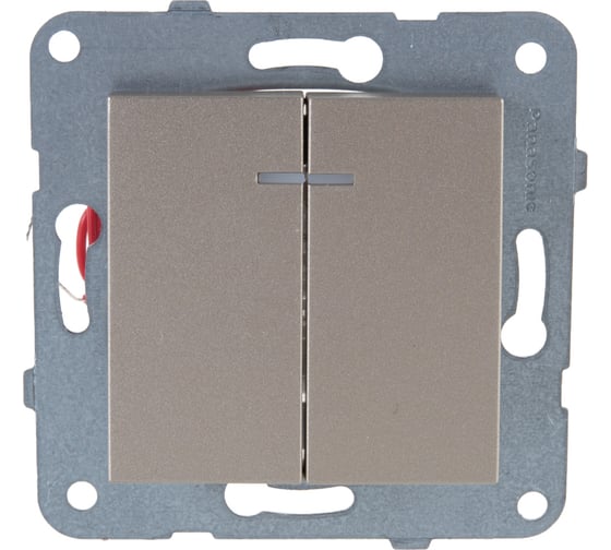 Выключатель Panasonic МОДУЛЬ 2кл с подсветкой бронза Karre Plus 54847 WKTT0010-2BR 1
