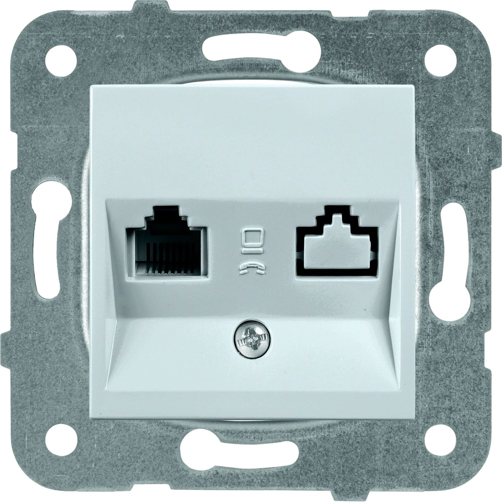 Компьютерная розетка Panasonic МОДУЛЬ RJ45, категория 5e, серебро Karre ...