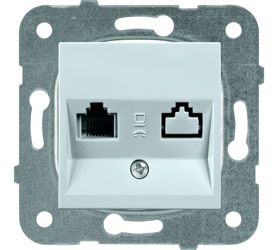 Компьютерная розетка Panasonic МОДУЛЬ RJ45, категория 5e, серебро Karre Plus Pan WKTT0404-2SL 1
