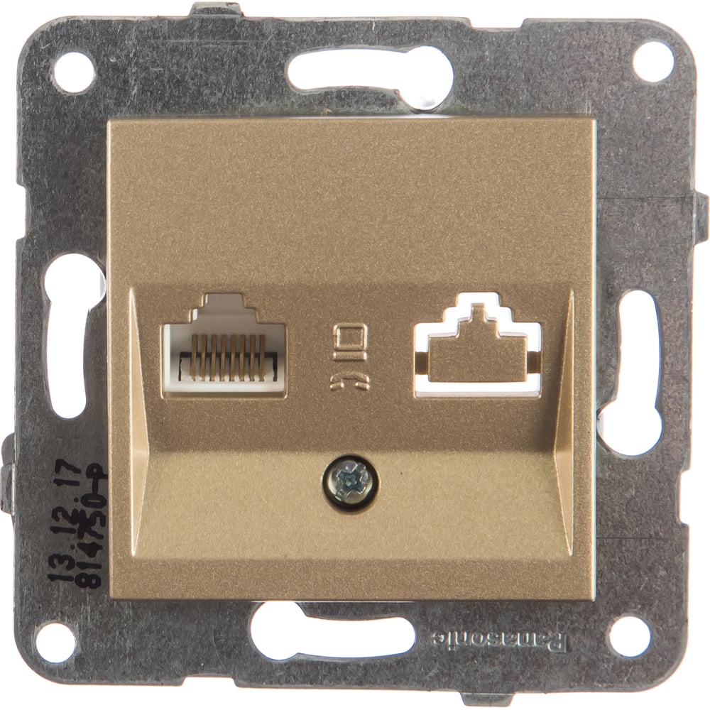 Компьютерная розетка Panasonic МОДУЛЬ RJ45, категория 5e, бронза Karre ...