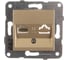 Компьютерная розетка Panasonic МОДУЛЬ RJ45, категория 5e, бронза Karre Plus Pana WKTT0404-2BR-RES 1