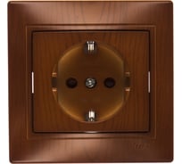 Розетка с защитой от детей Lezard, MIRA, керамика, сосна, 701-0801-124