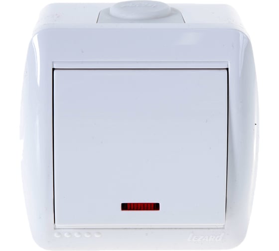 Выключатель Lezard NATA с подсветкой, белый 710-0200-111