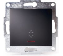 Проходной выключатель с подсветкой Lezard KARINA, чёрный бархат 707-4288-114