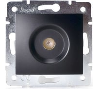 Розетка ТВ Lezard KARINA проходная, чёрный бархат 707-4288-129