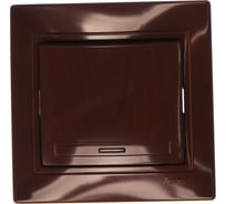 Выключатель с подсветкой Lezard MIRA вишня 701-0601-111