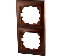 Двухместная вертикальная рамка Lezard MIRA вишня 701-0601-152
