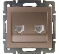 Розетка телефонная Lezard RAIN евро цвет бронза матовый 703-3188-137