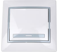 Выключатель Lezard MIRA белый с серой вставкой 701-0215-100