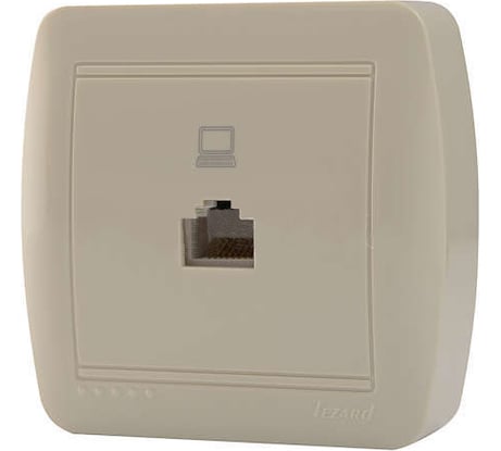 Компьютерная розетка Lezard DEMET кремовый 711-0300-139