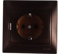 Розетка Lezard MIRA с заземлением, керамика маун 701-0404-122