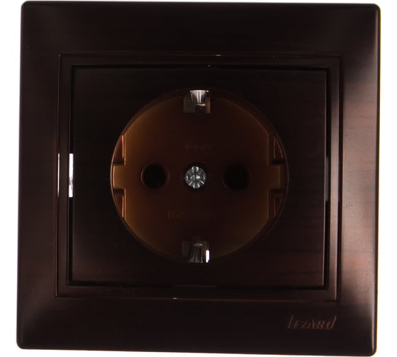 Розетка Lezard MIRA с заземлением, керамика маун 701-0404-122 1