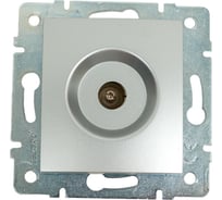 ТВ Розетка Lezard, KARINA, проходная, матовое серебро, 707-4388-129