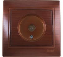 ТВ розетка Lezard, MIRA, проходная, махагон, 701-0505-129