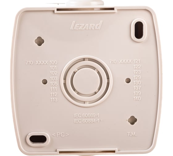 Выключатель Lezard, NATA, с подсветкой, крем 710-0300-111